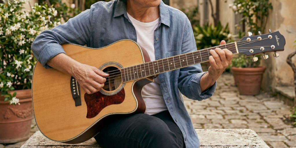 Violão Folk Eletroacústico Bottechia Aço MF225C