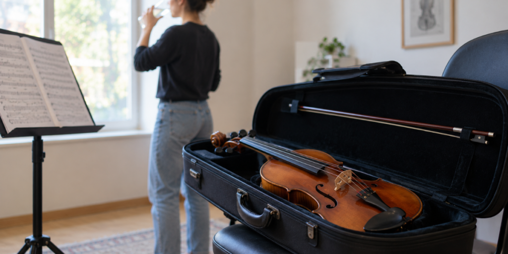 Dor ao tocar violino, viola ou violoncelo